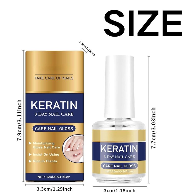 Keratin Nail Care Oil - Strengthening Formula with Amino Acids for Dry, Weak & Brittle Nails | 2-Pack