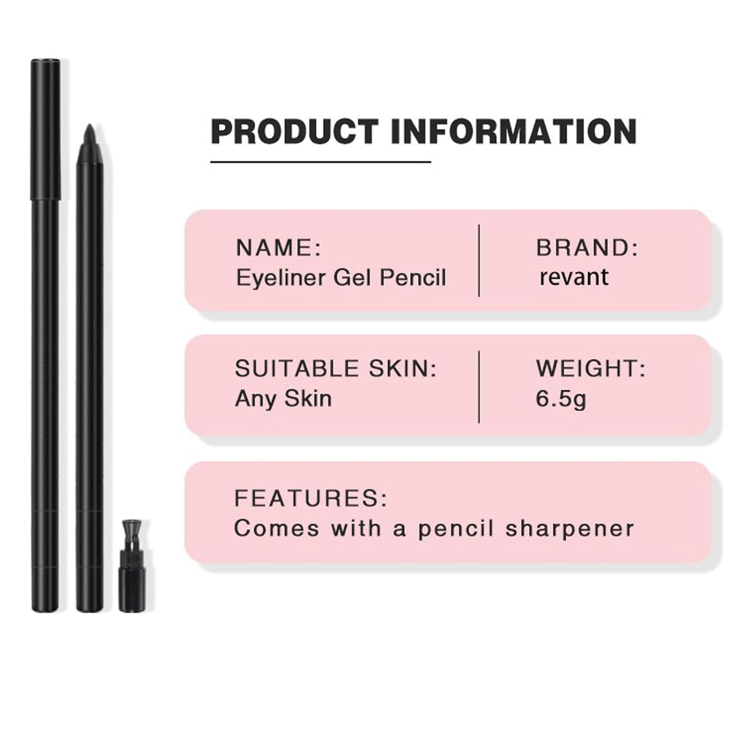 Eyeliner for Mature Women - Waterproof, Smudge Resistant Precision | Black Round Tip Design