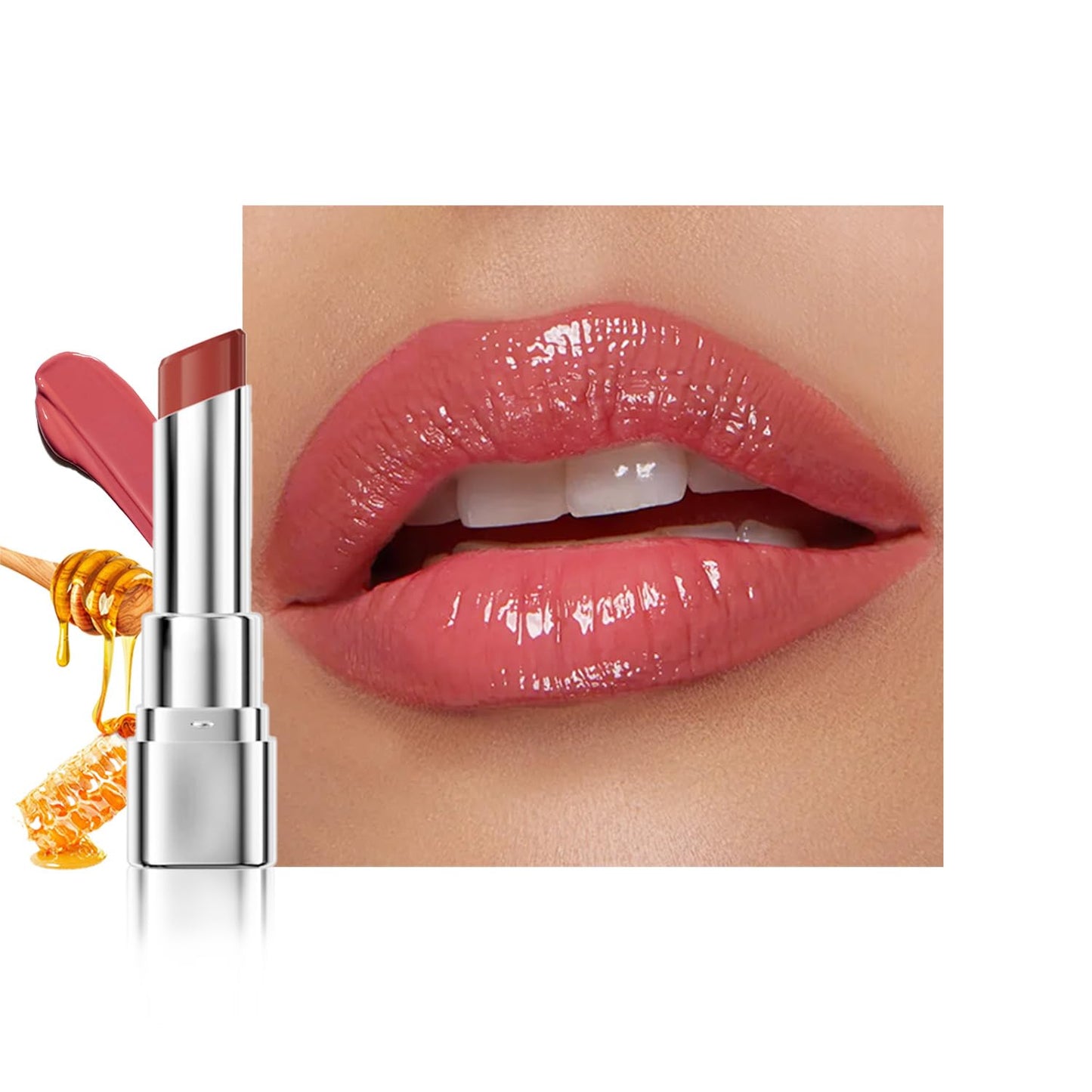 Pink Honey Tinted Lip Stain - Hydrating Lip Balm & Gloss | Moisturizing Lip Color for All Skin Tones