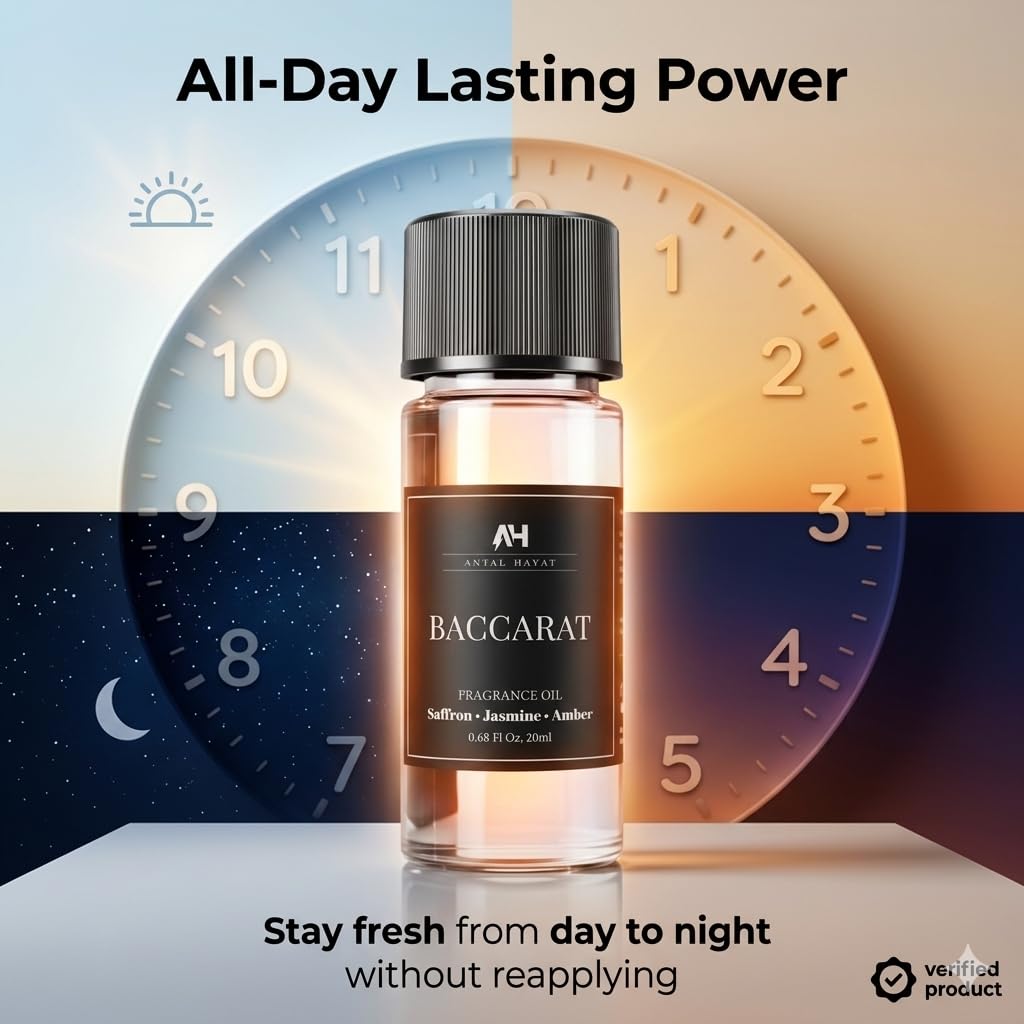 Baccarat Rouge Diffuser Oil 20ml – Hotel Scent for Home – Inspired by Baccarat Perfume – Aromatherapy Oil with Saffron, Jasmine & Oakmoss – Luxury Essential Oil Refill for Diffusers