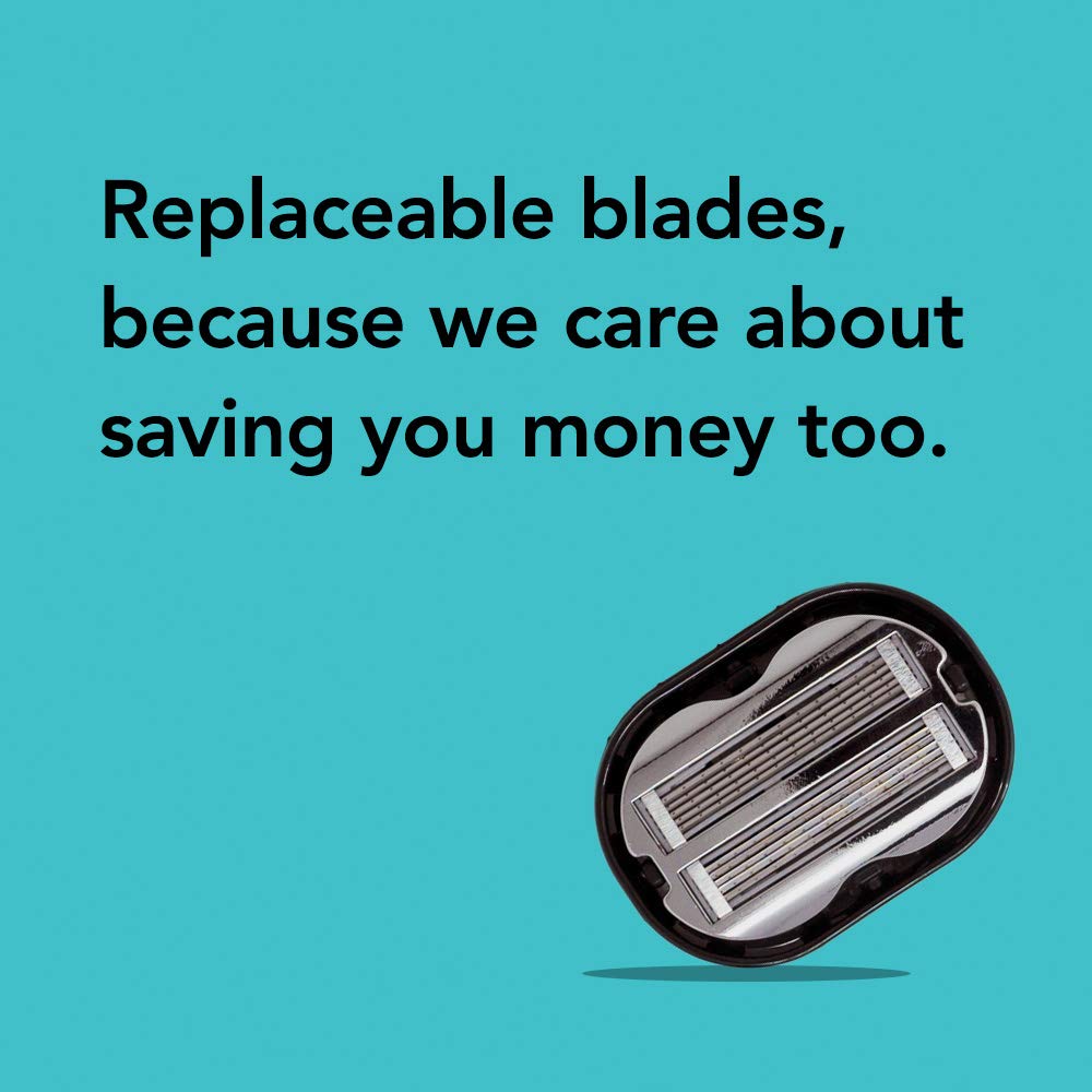 6 Pack Premium Omnishaver Replacement Cartridge Refill Kit with One Blade Removal Tool - An Alternative to Disposable, Self Cleans & Strops During Use - Durable Smooth & Comfortable 24 Cartridges
