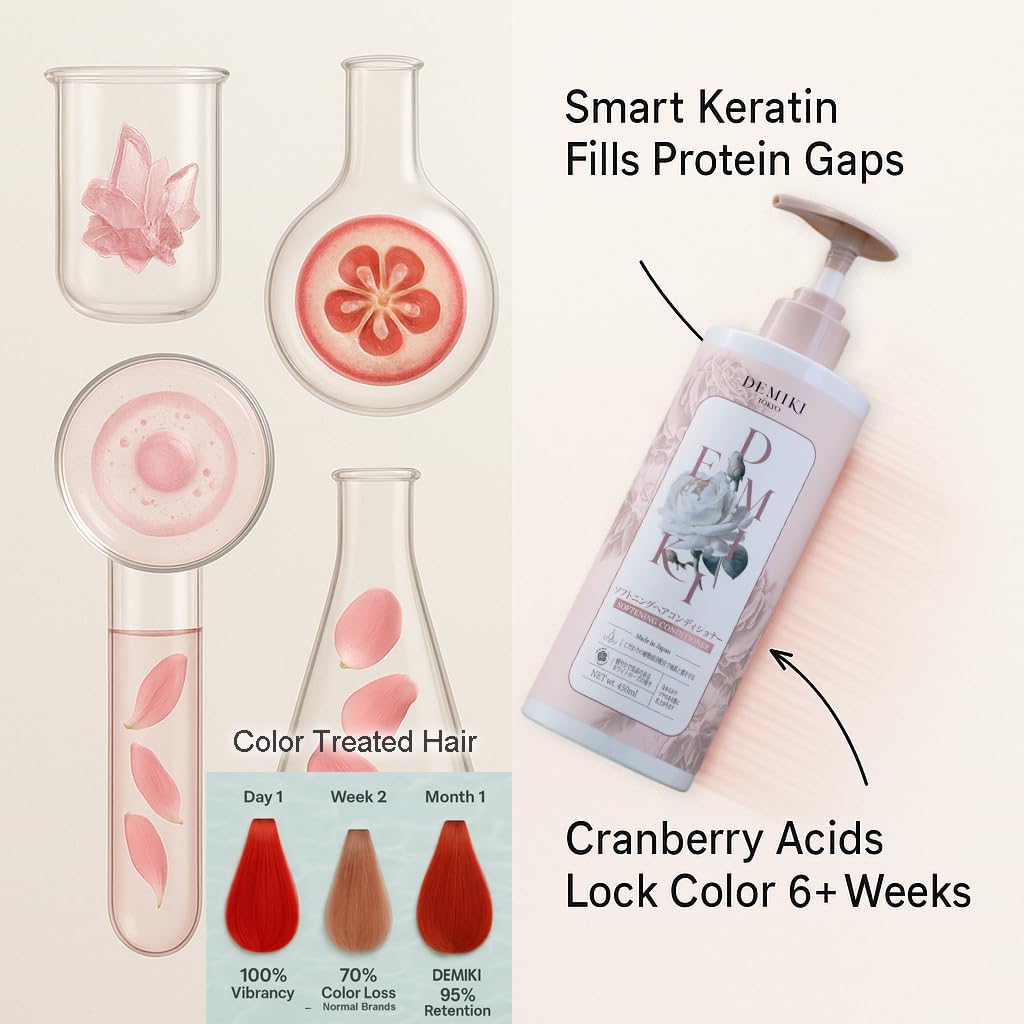 **Japanese Shampoo and Conditioner Set - Sulfate & Paraben Free for Oily Hair | 32oz Rose Scent**