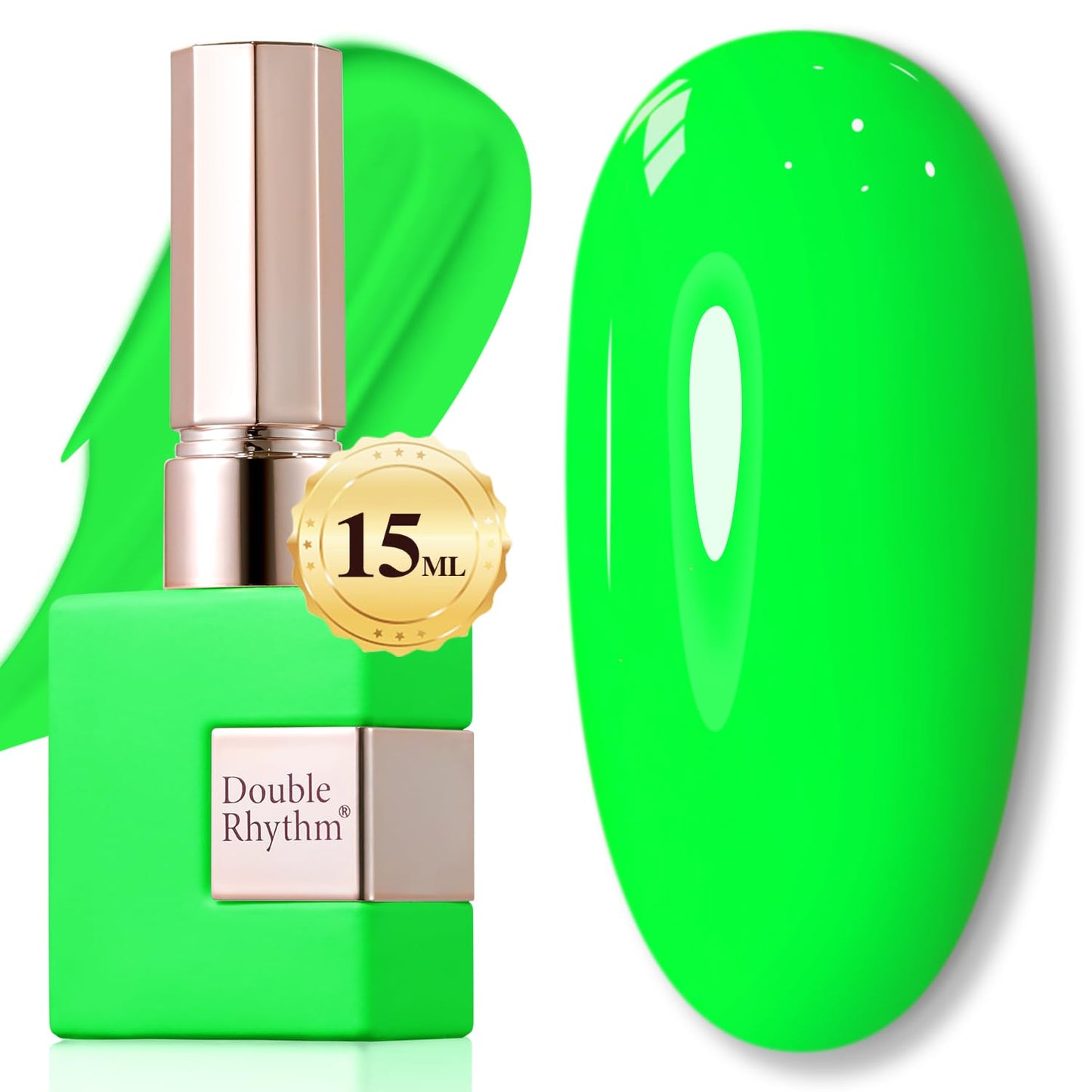 Gel Nail Polish - Double Rhythm 15ML Pearl White Soak Off for Art Manicure | DIY at Home