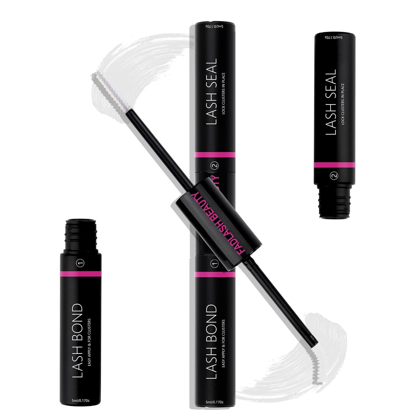 Lash Glue DIY Eyelash Glue for Lashes Clusters Latex-Free Waterproof Latex-Free 2-in-1 Lash Bond and Seal for Self-Application at Home Lash Cluster Glue 10ml Long-Lasting 48-72H