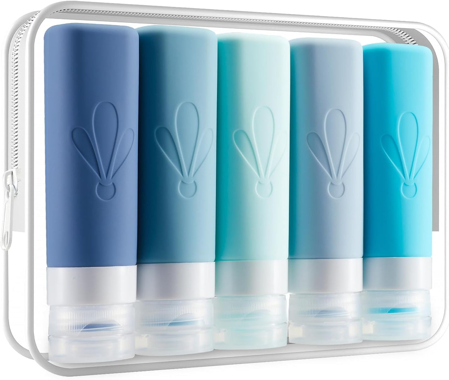 Travel Bottles for Toiletries - TSA Approved 3oz Silicone Squeezable Tubes | BPA Free Leak Proof Travel Essentials
