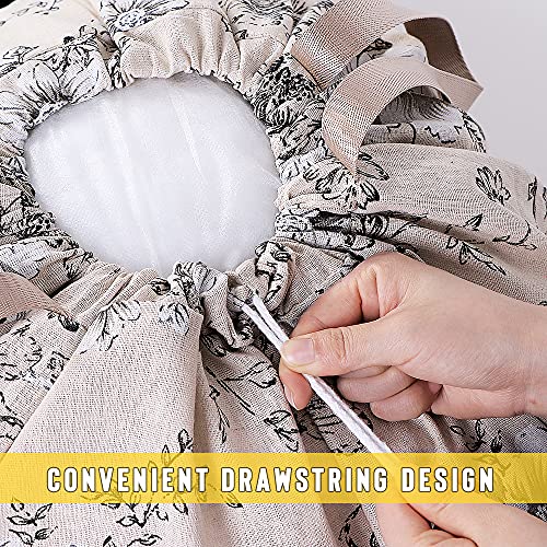 Sanlykate Extra Large Heavy Duty Laundry Bag with Drawstring Closure - 28 x 40 Inch, Black Peony