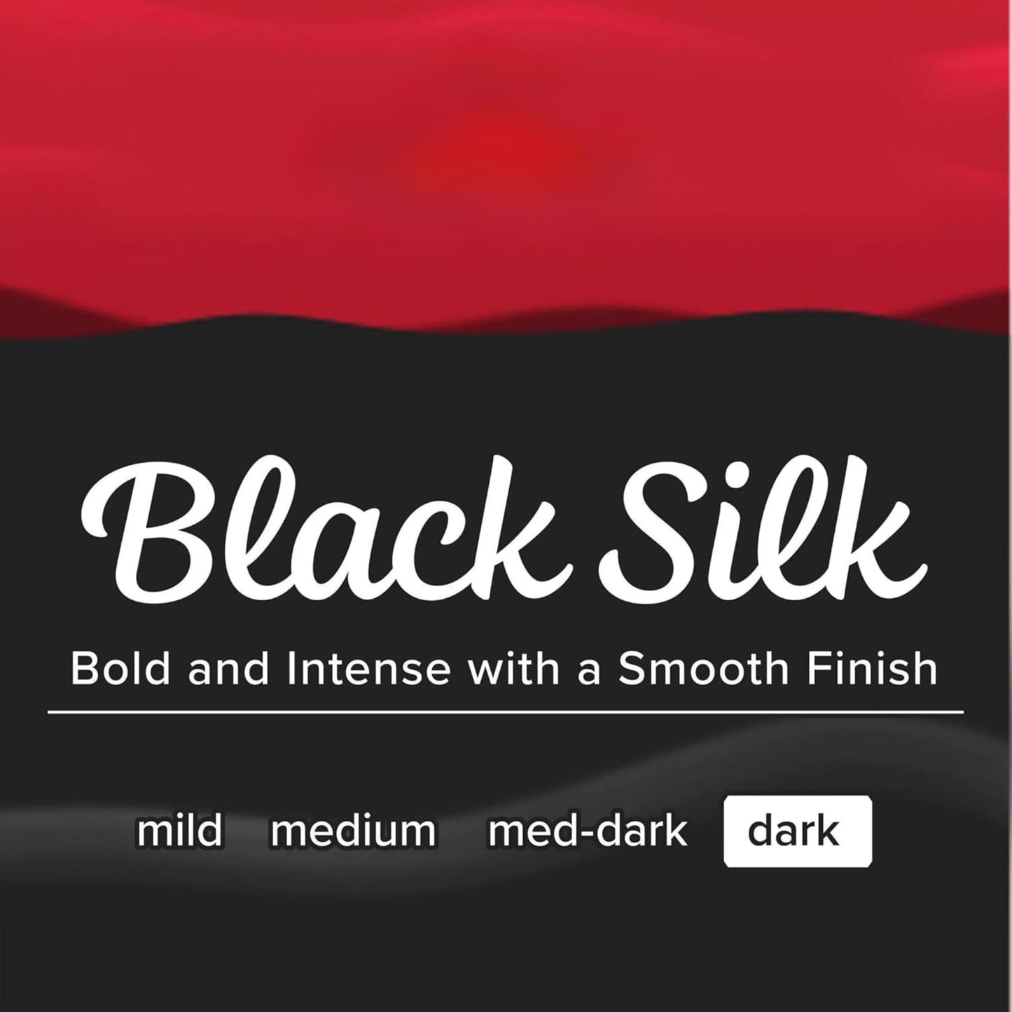 Black Silk Dark Roast Ground Coffee, 40.3 oz, Makes Up to 380 Cups, Includes 15ml Measuring Scoop