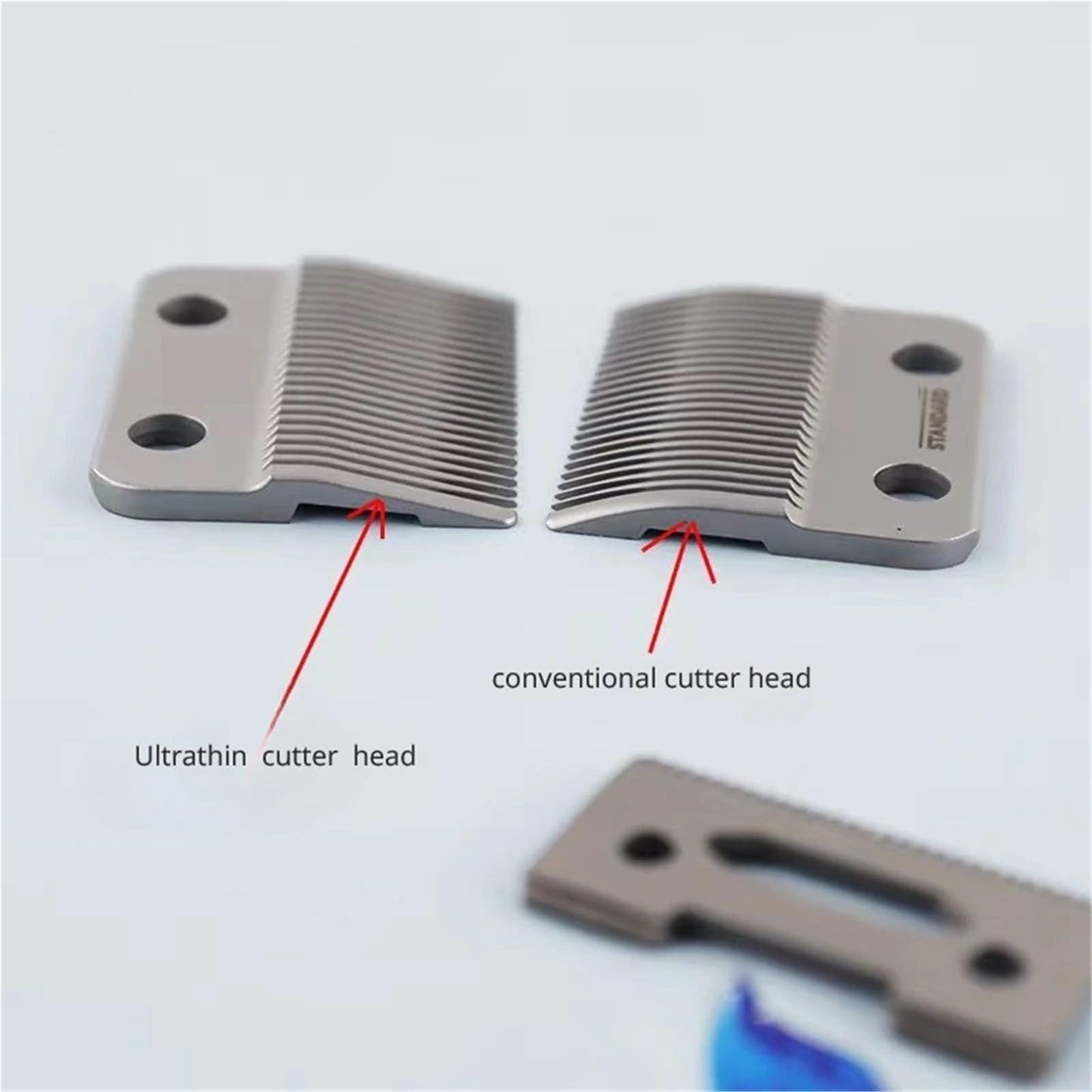 Fade Thin Blade，Compatible For JRL，Compatible For 2020C，Compatible For 2020T，Standard Blade Oil Head Electric Push Scissors Professional Sculpt Blade Charger Hair(2020C Gold thin)