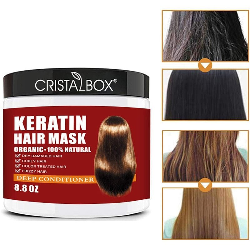 Keratin Hair Mask - Deep Conditioning Treatment for Dry, Damaged Hair | 250g Natural Hydrating Formula