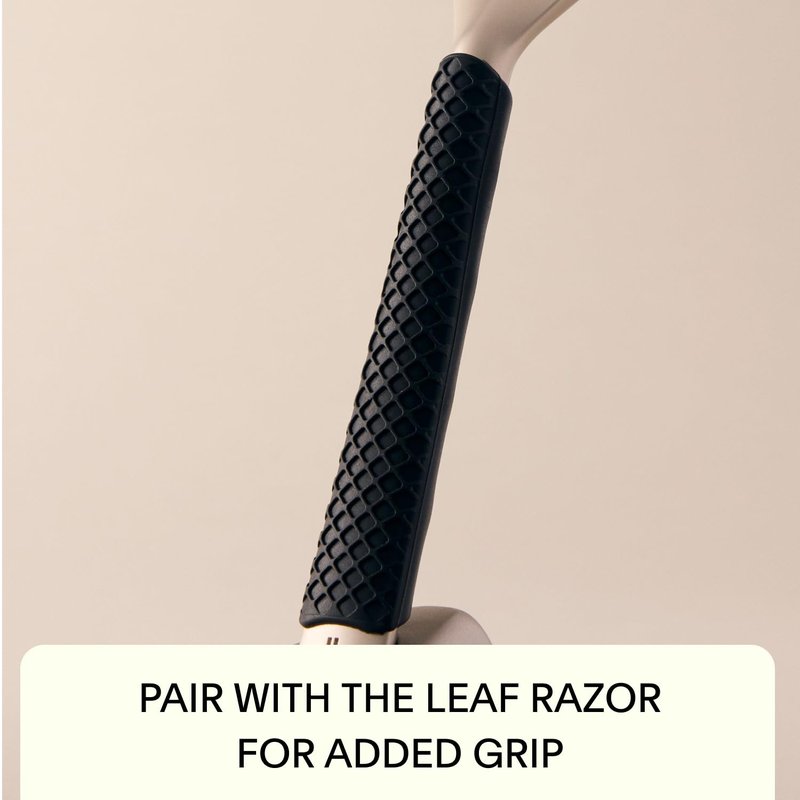Leaf Shave | The Leaf Razor Grip Sleeve, Black - Silicone Razor Handle Grip