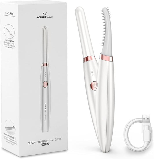 Electric Eyelash Curler - USB Rechargeable Heated Curlers for Soft Short/Long Lashes | 3 Temperature Modes, Quick & Long-Lasting Curling
