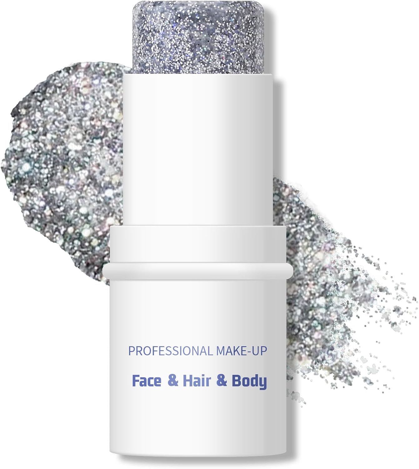 Body Glitter Stick - Chunky Holographic Glitter Gel for Face, Body & Hair | Waterproof Multiuse Makeup - Red