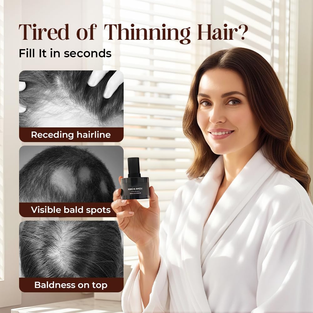 Hair Density Filler - 24-Hour Stain-Proof Hairline Powder for Bald Spot Concealing | Auburn Color