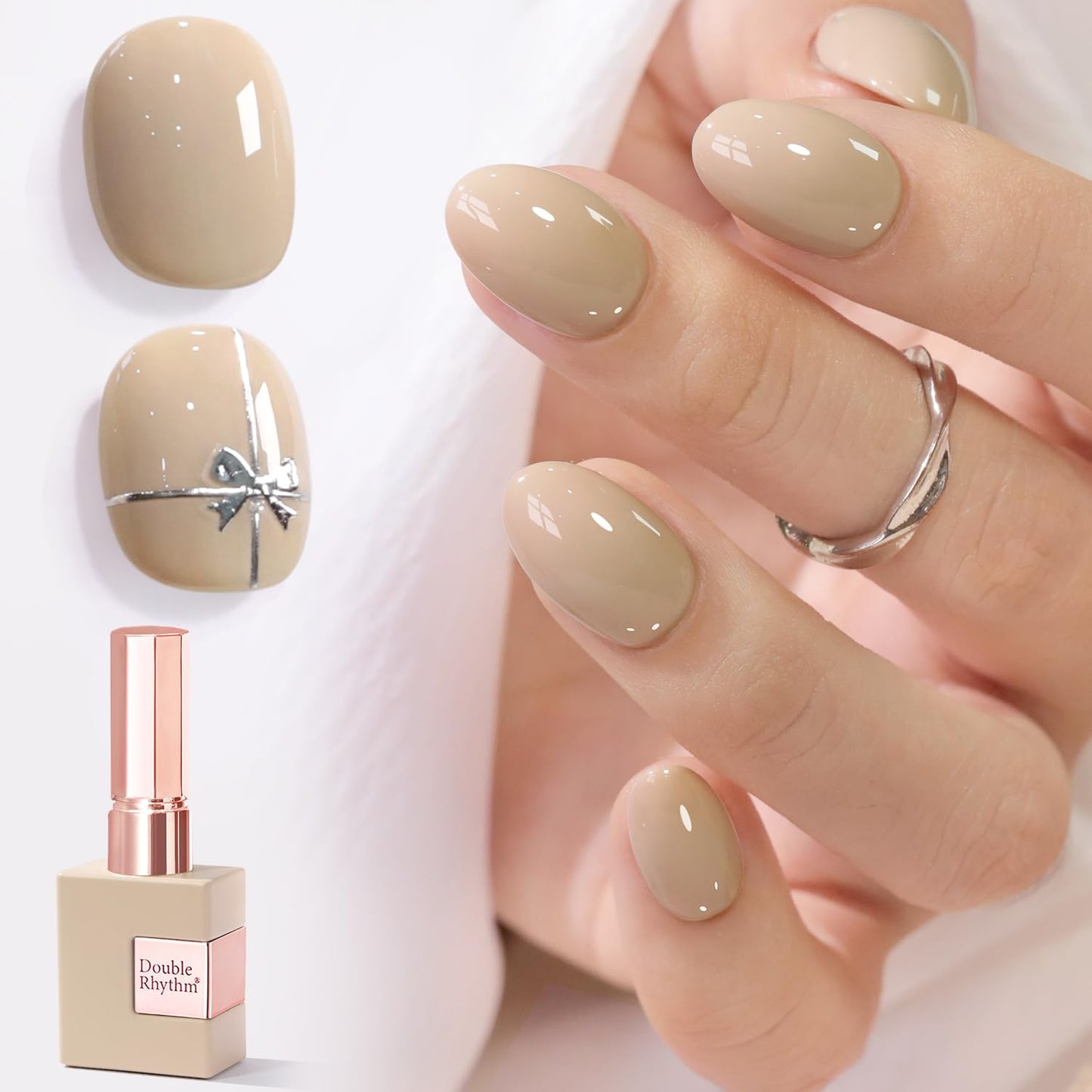 Gel Nail Polish - Translucent Light Milky Pastel for DIY Manicure | 0.5 Oz Rose Pink