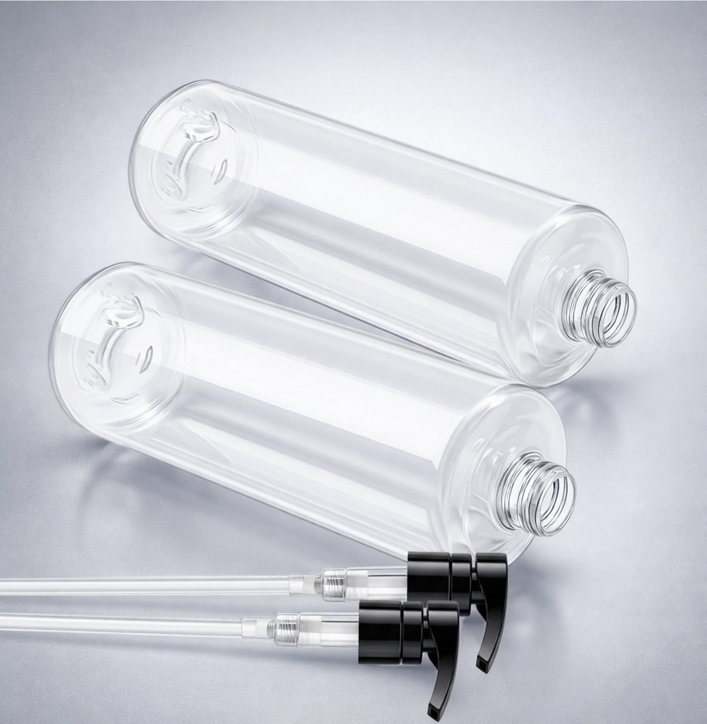 Bar5F Empty Pump Bottles 32 oz. (1-Liter) BPA-Free Crystal-Clear USA 2-Pack