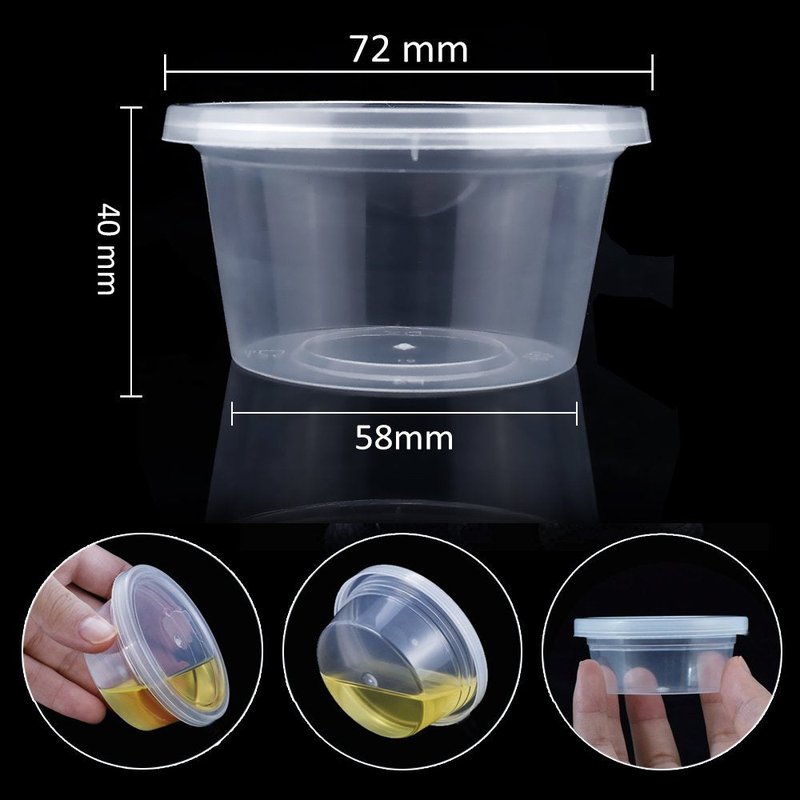 Augshy 40 Pack 4Oz Slime Containers with Lids, Jello Shot Cups Condiment Containers Plastic Portion Cups with Lids for Salad Dressing Food Storage Containers
