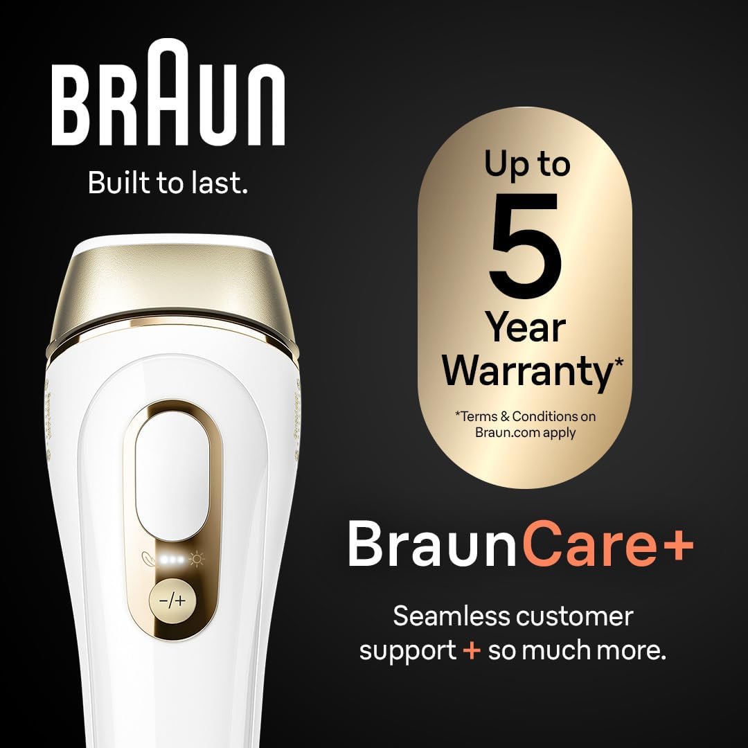 Braun Silk·Expert Pro 5 - IPL Hair Removal Device for Women & Men | At-Home Permanent Laser Hair Reduction, 4 Heads
