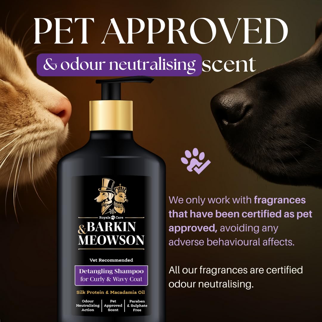 Barkin & Meowson Detangling Spray for Dogs & Cats 350ml / 11.83 fl.oz - Oat Extract, Pet-Friendly Scent