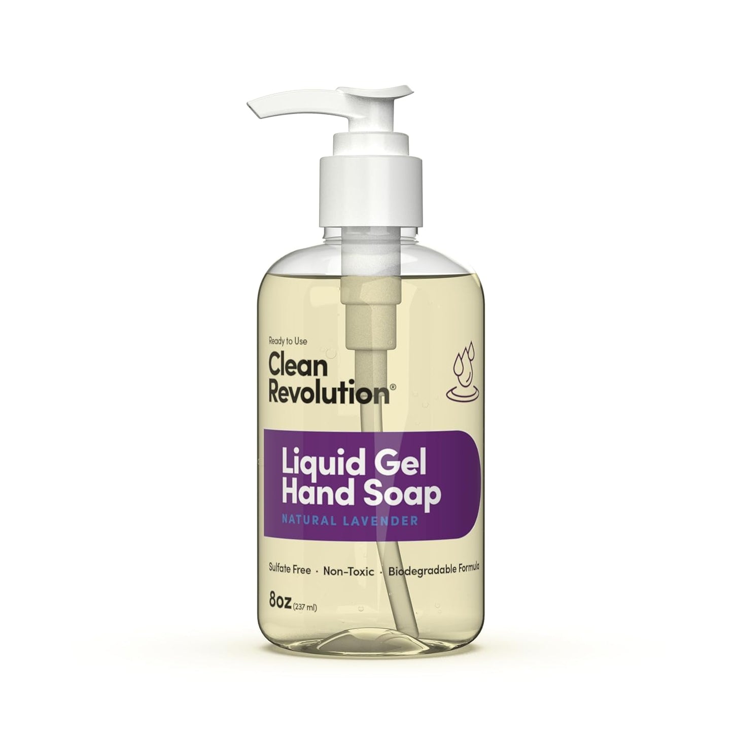 Liquid Gel Hand Soap - Natural Lavender Essential Oils | Silky Rich, Quick Lather, 128 Fl Oz