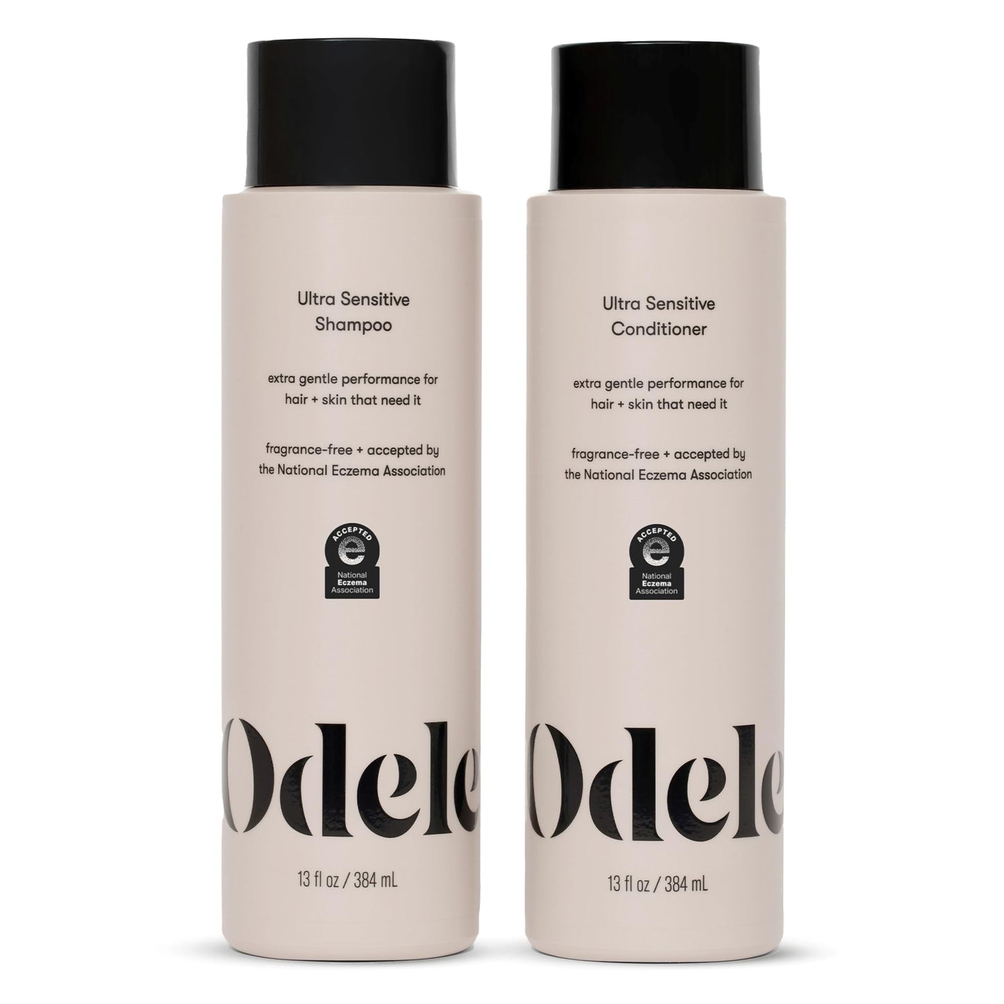 Odele Sulfate-Free Ultra-Sensitive Shampoo & Conditioner Set for Extra Gentle Cleansing and All Hair Types, 13 Fl Oz Each (2-Pack)