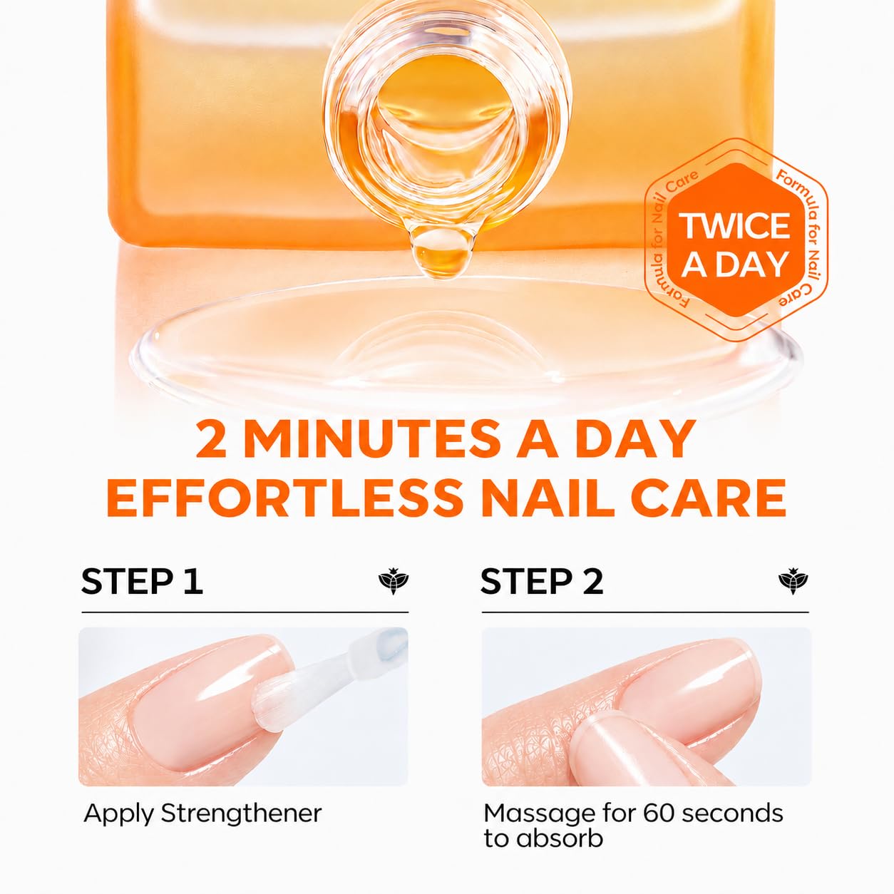 Nail Strengthener & Growth Treatment - Extra Strong Clear Repair for Damaged Nails | 15ml (0.51 Fl Oz)