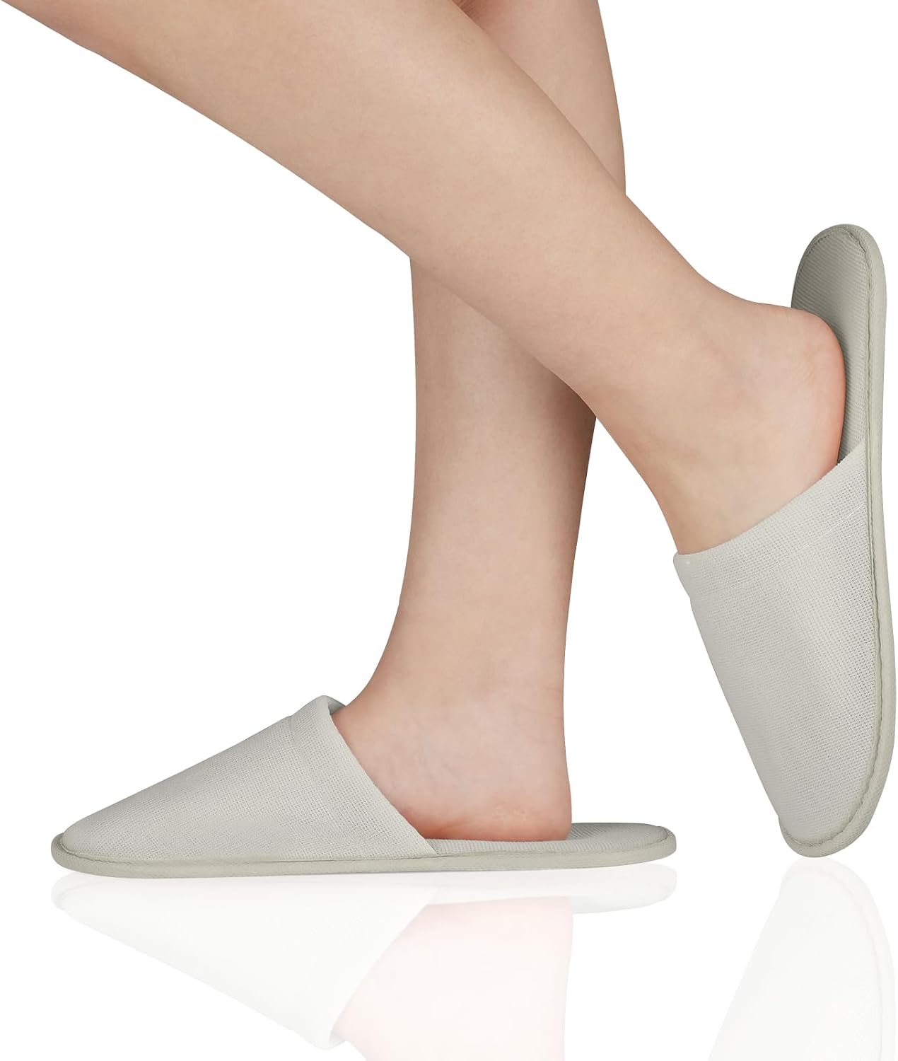 Disposable Slippers for Guests - 44 Pairs, Non-Slip EVA, Fits US Men 10 & Women 11 | Ideal for Spa, Hotel, Wedding, Travel