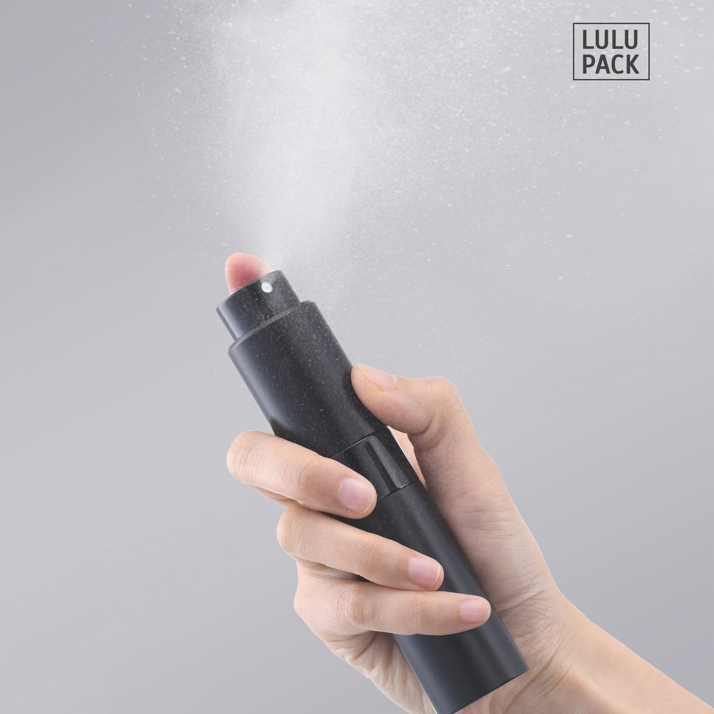Lulupack Perfume Atomizer Refillable Travel Bottle: Cologne Portable Sprayer for Men - Mini Spray Empty for Refill - 1oz Large Size Black