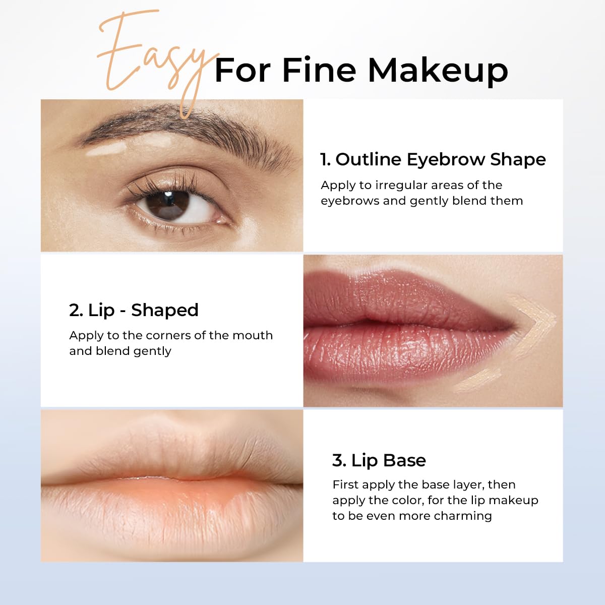 Full Coverage Concealer Pen - Dual-End Waterproof Stick for Dark Circles & Blackheads | Lightweight & Sweatproof - #01 Light Natural