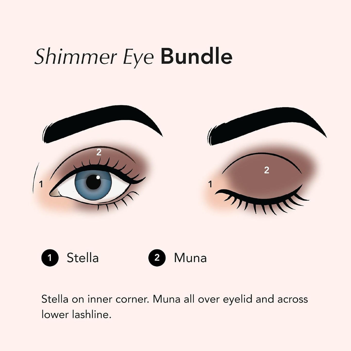 Brilliant Eye Brightener Shimmer Eyeshadow Stick Bundle - Waterproof Cream to Powder Formula | 3 Shades & Makeup Bag