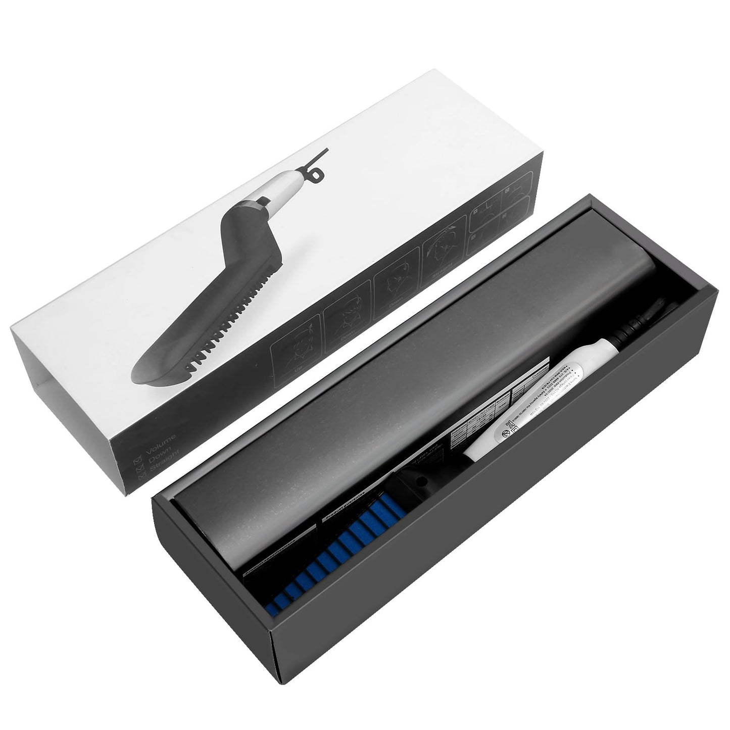 Agatige Beard Straightener Comb, Fast Heating Multifunctional Electric Hair Comb Portable Beard Brush Styler for Men Women Home Travel Use(US)