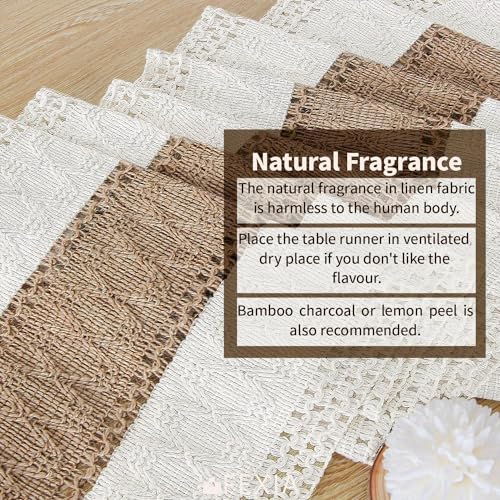 Boho Macrame Table Runner with Tassels - 12x60 Inches for Rustic Home Decor