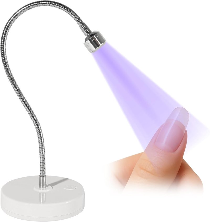 Portable Gel X Nail Flash Cure Lamp - Cordless UV LED Gooseneck Design | Rechargeable Nail Dryer for Home & Salon
