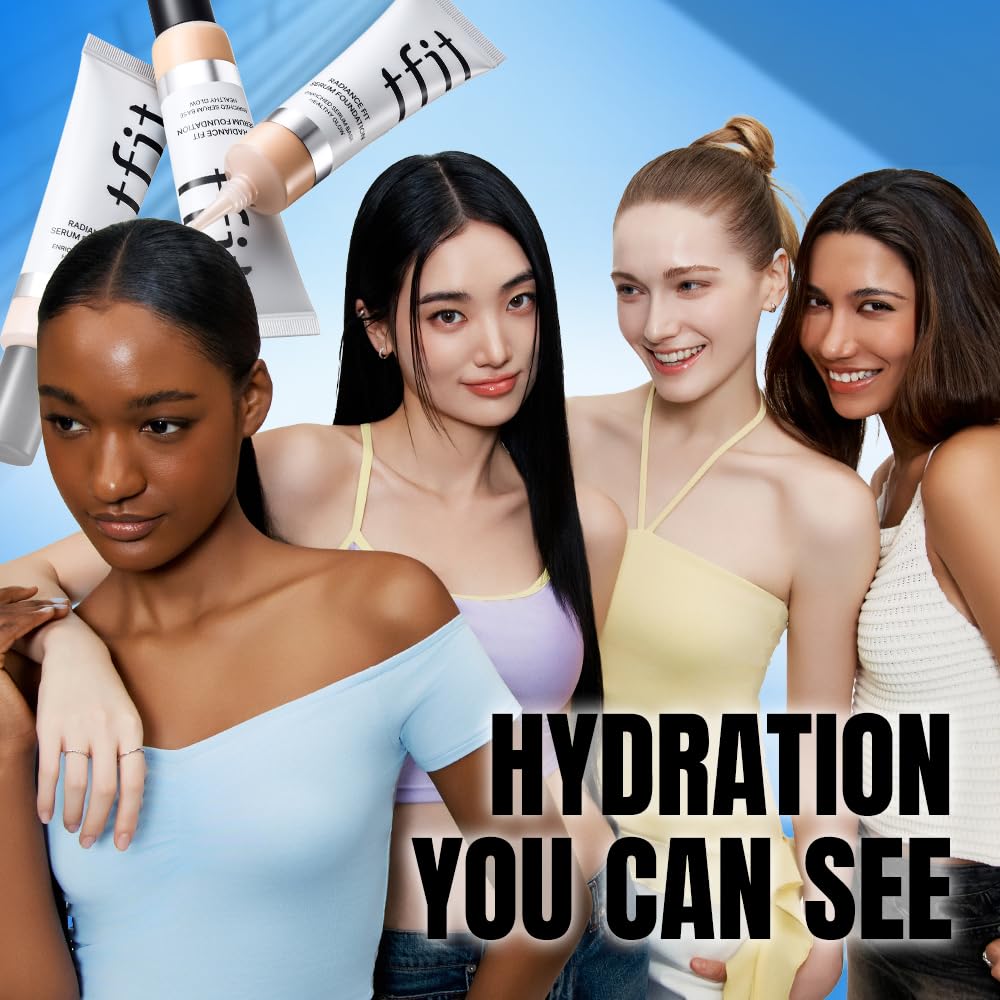 TFIT Radiance Fit Serum Foundation Shade W2.5 Honey 30g, 83.6% Serum Base