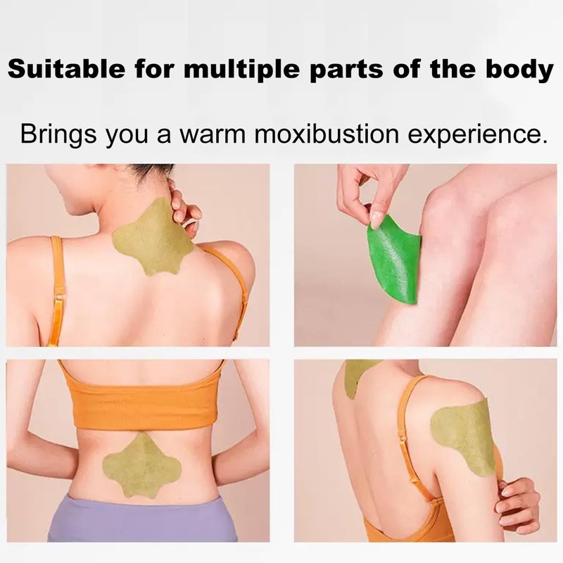 Women Moxibustion Patches Natural Herbal Moxa Self-Heating Warming Pads Acupoint Care for Body Relaxation Skin-Friendly Adhesive Patches 36 Pcs