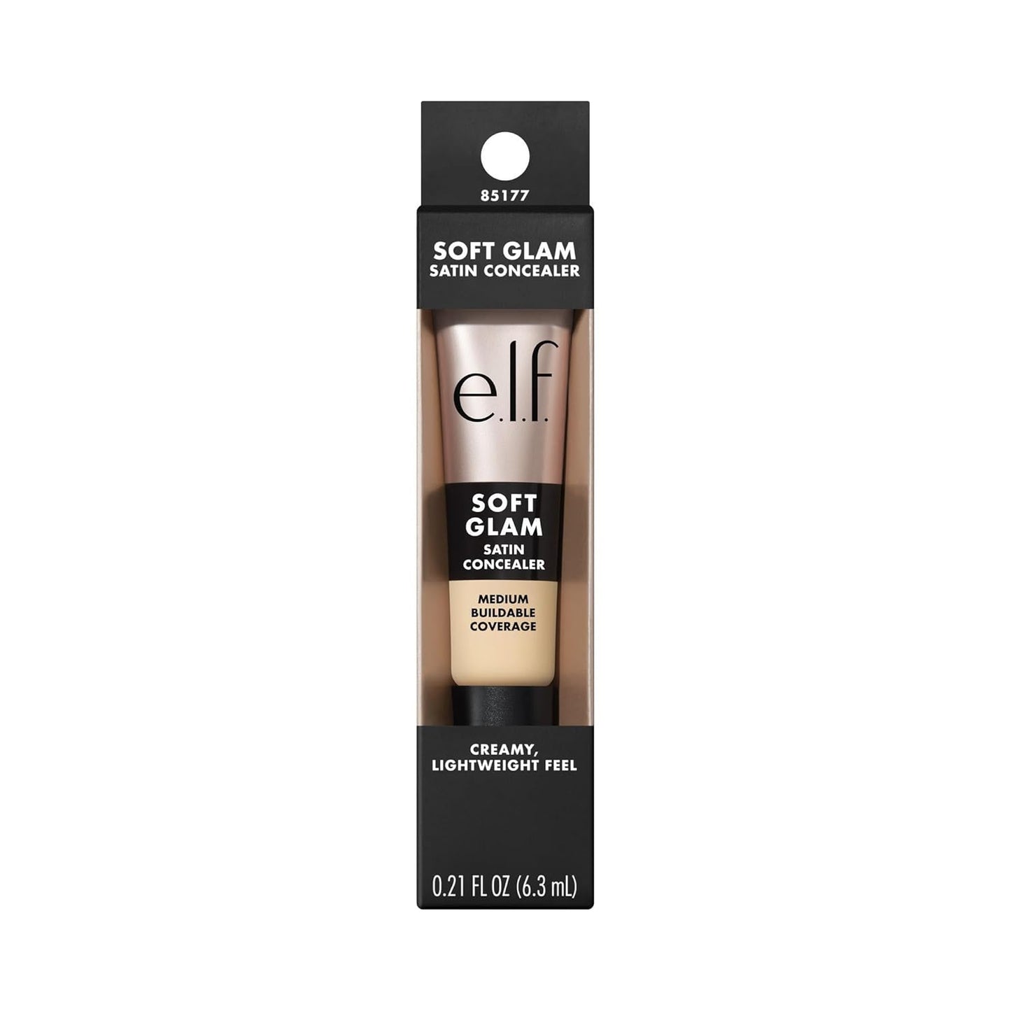 e.l.f. Soft Glam Satin Concealer - Medium Coverage, Crease-Resistant, Vegan | 12 Fair Warm