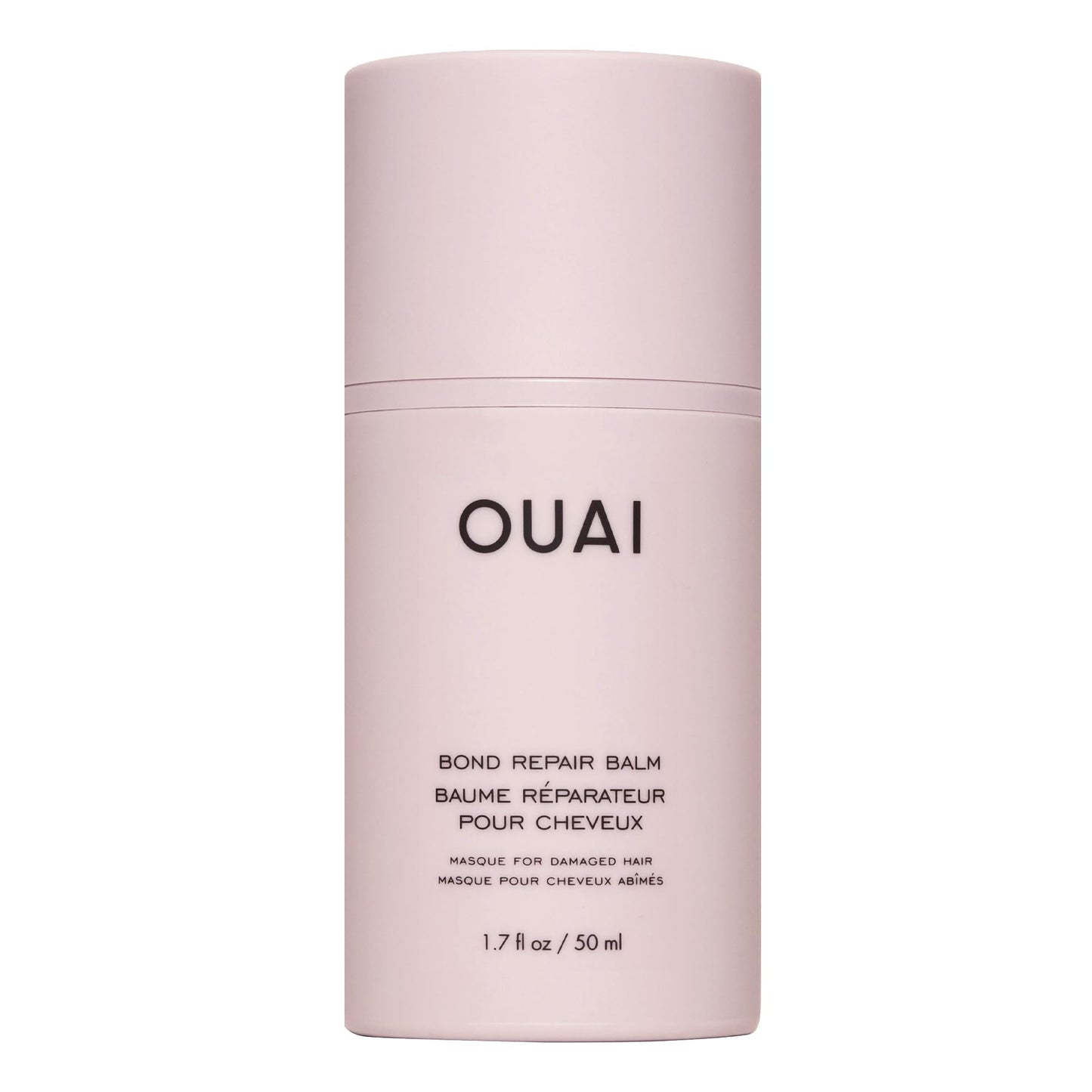 OUAI Bond Repair Balm - Travel Size In Shower Hair Treatment Mask for Dry Damaged Strands, Replaces Conditioner - Repairs & Strengthens Hair in 3 Minutes - Vegan Silk Protein + Hyaluronic Acid, 1.7oz