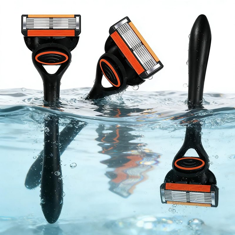 Men’s Cartridge Razors - 4 Replacement Cartridges, Pivoting Head & Stainless Steel Blades for Smooth Shaving | Ideal for Daily Use & Travel
