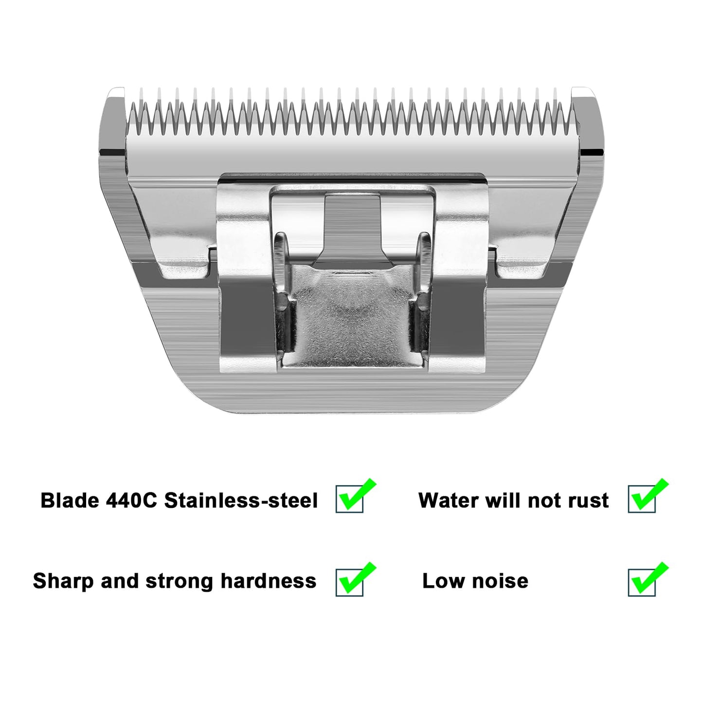 DODAER Detachable Pet Dog Grooming Blades-Size 10W Dog Grooming Wide Blade,Cutting Length 1/16" 1.5mm,Compatible with Andi-s,Oster A5,Wahl km10 Clippers