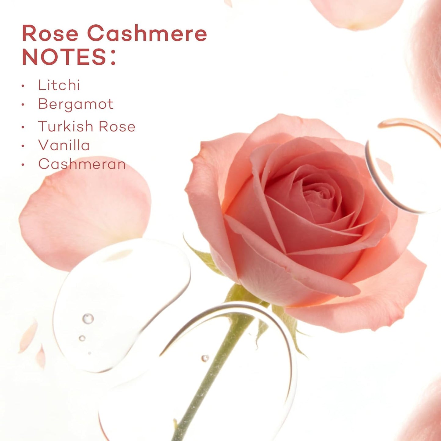 Pheromone Perfume for Women - Rose Cashmere Lychee Scent | Travel-Size Roll-On with Kawaii Bear Keychain, 0.34 fl oz (10ml)
