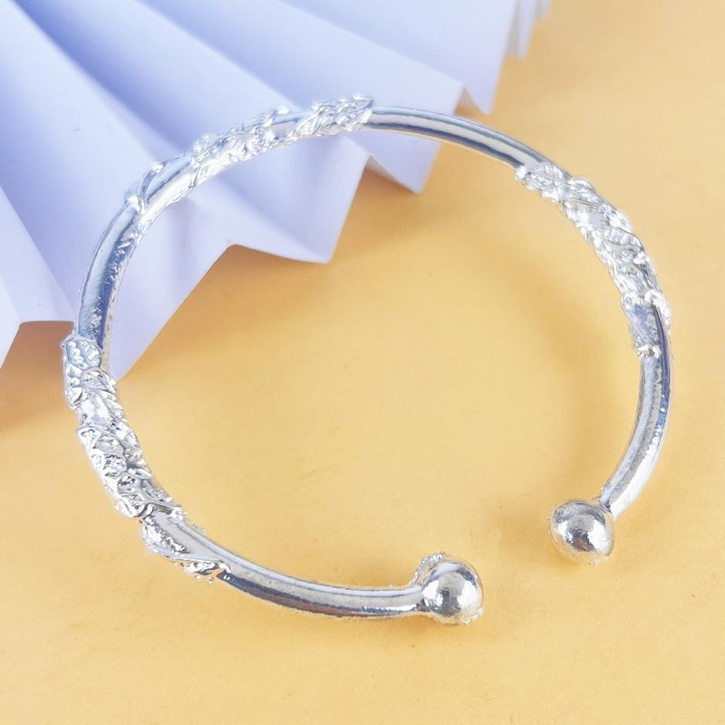 925 Sterling Silver Bangle | Open-End Dainty & Elegant Bracelet for Women