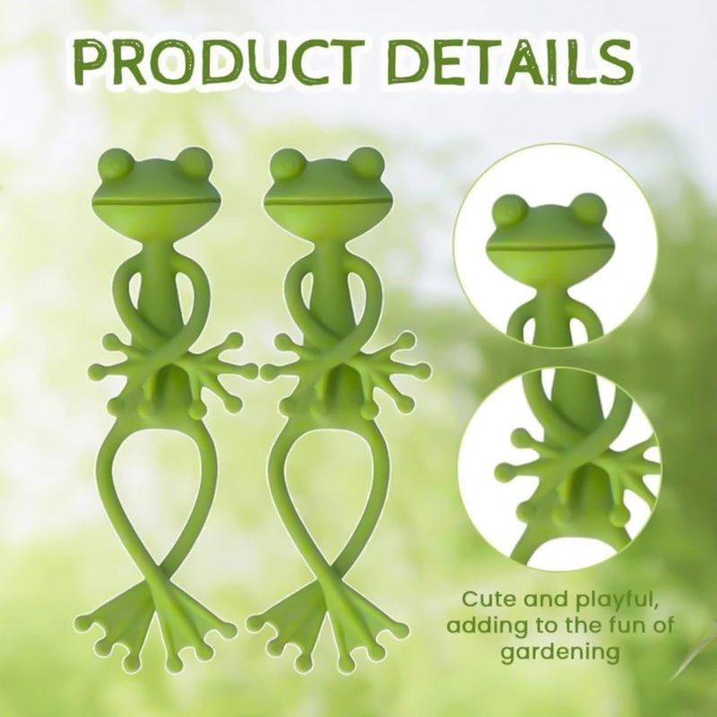 Frog Plant Stand - Cute Frog Flower Pot Hugger Clips | Decorative Planter Hanger for Climbing Plants (Set of 2)