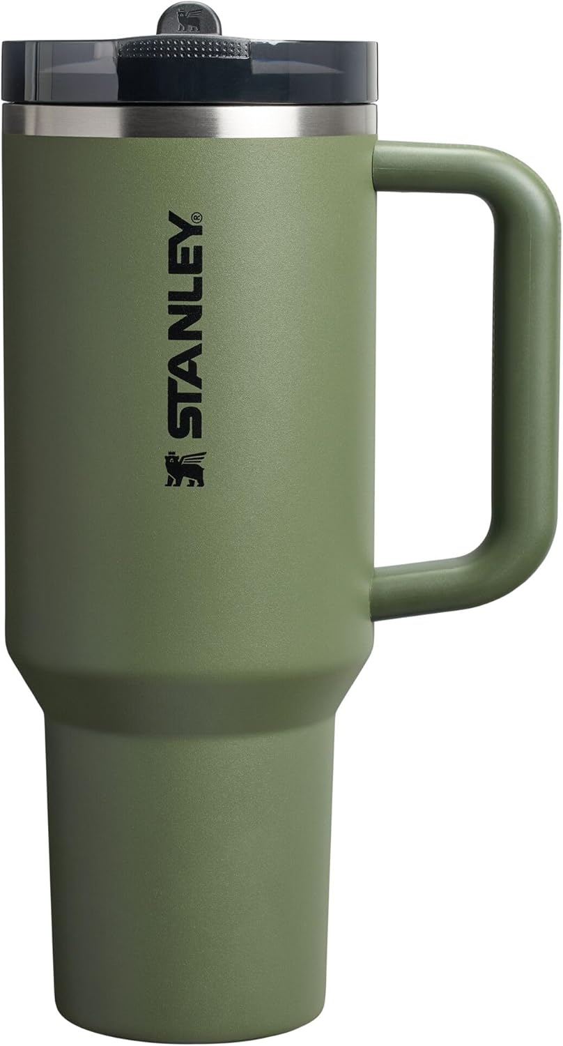 Stanley Quencher ProTour 40 oz Tumbler - Insulated Stainless Steel with Built-In Straw & Handle | Dried Pine VRT