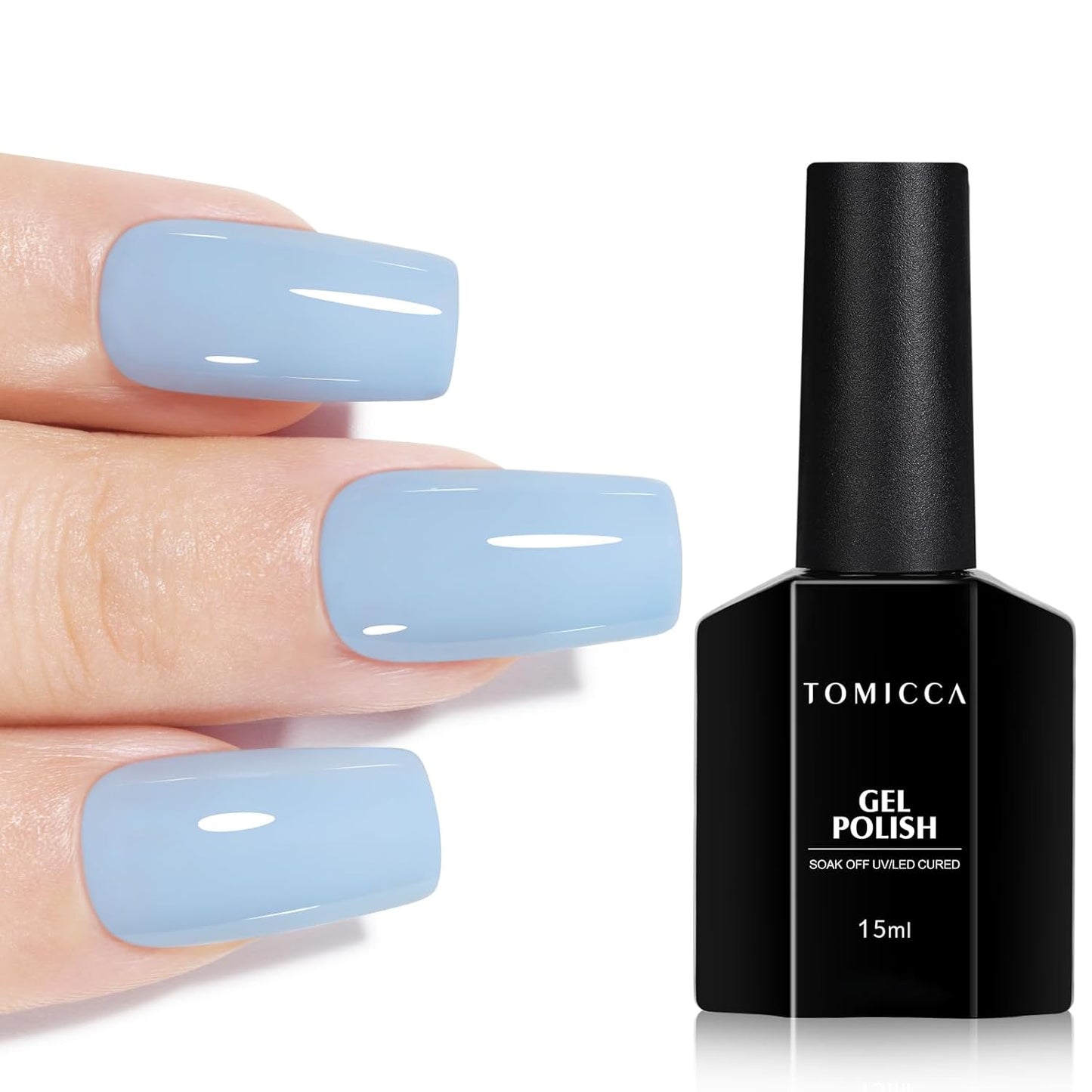 TOMICCA Gel Nail Polish - Dark Orange Autumn Winter Color | Long Lasting High Gloss Soak Off UV LED for DIY Manicure