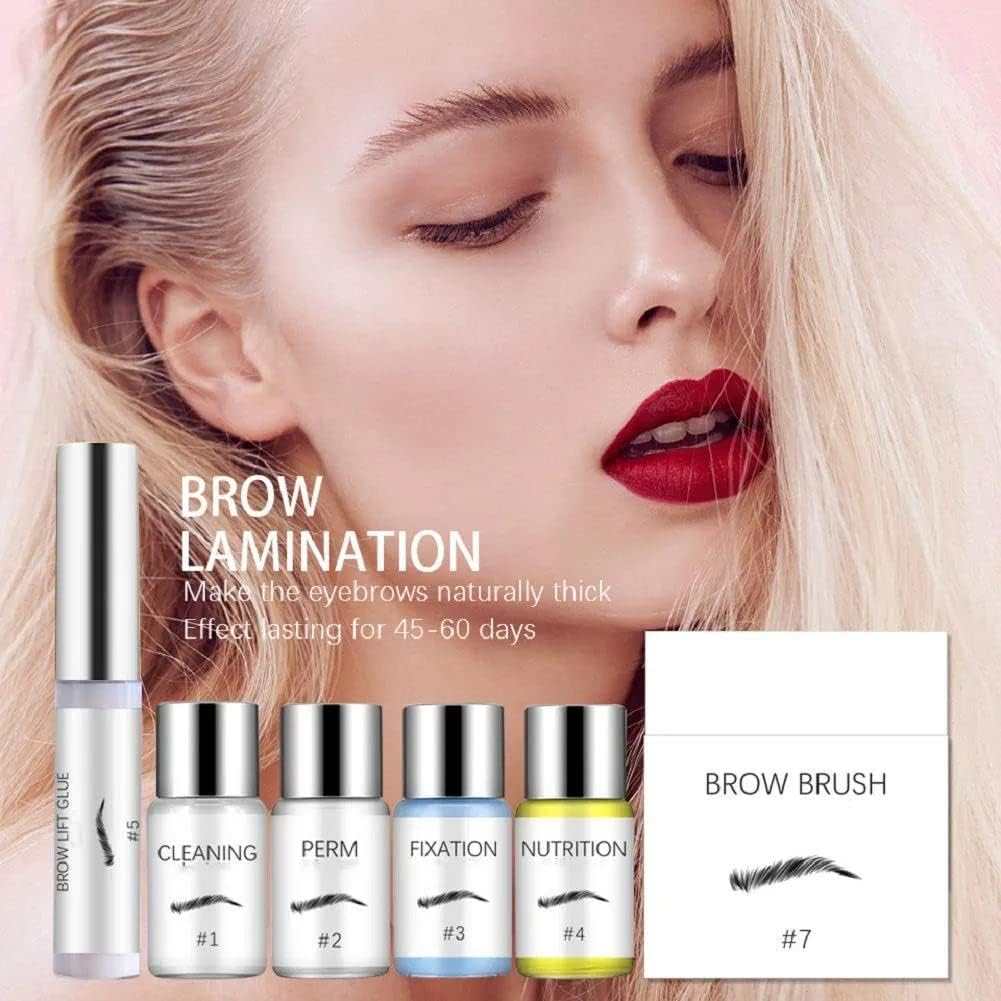 SUNSENT Brow Lamination Kit with Brow Lift & Styling Tools, Easy DIY Eyebrow Perm Kit for Fluffy, Fuller, Laminated Brows, Professional At-Home Brow Lift Kit, Salon Results, Long Lasting