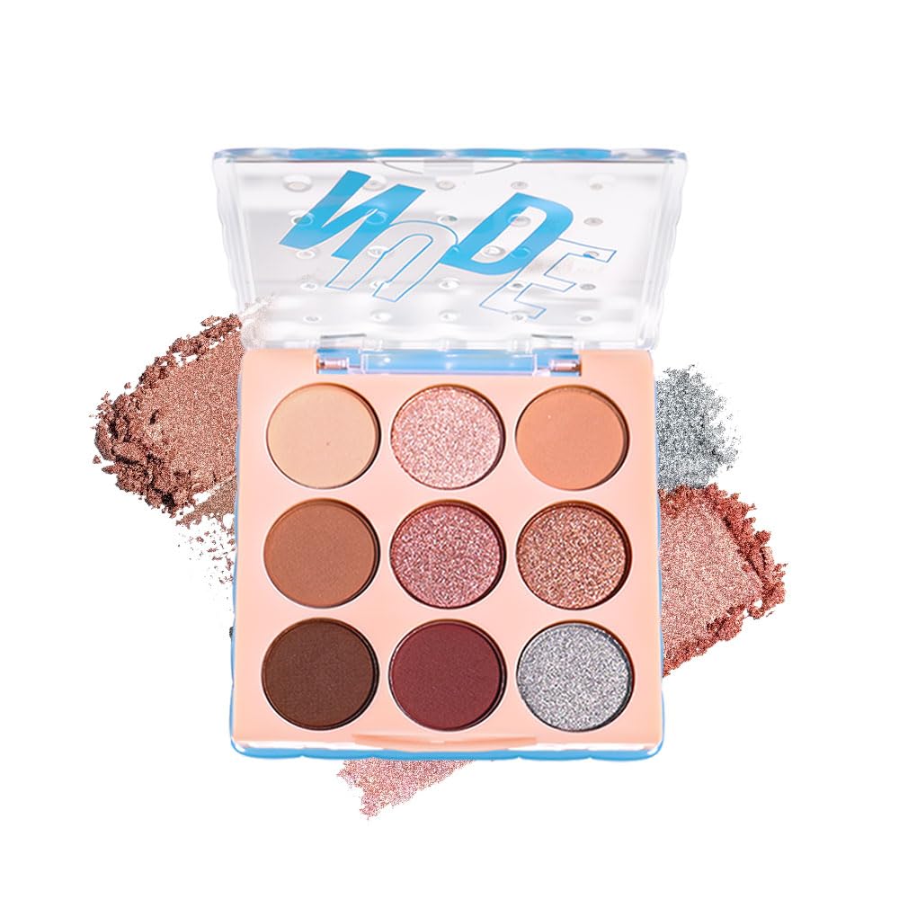 Warm Neutral Nude Eyeshadow Palette - Matte & Shimmer, High Pigment | Mini Everyday Makeup for All Eye Colors