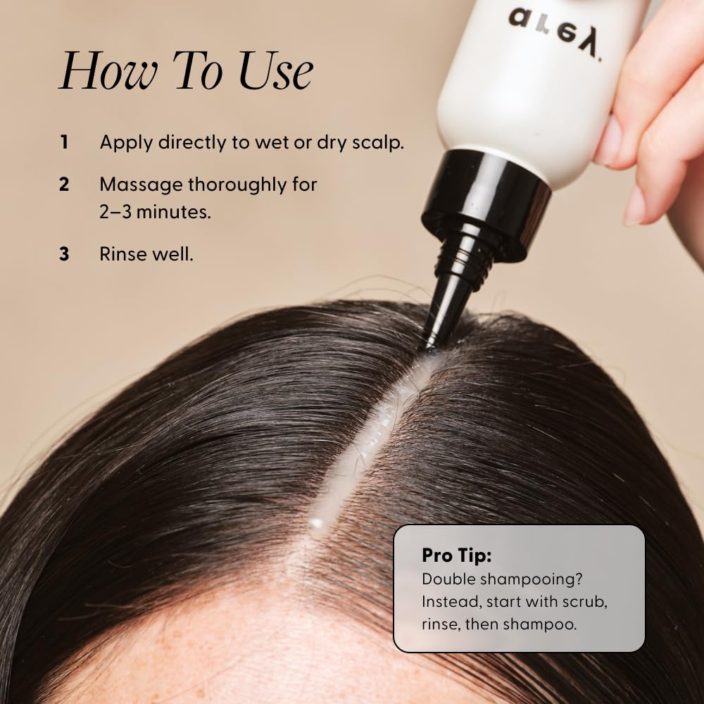 Arey Scalp Exfoliant - Salicylic & Glycolic Acid Scrub for Buildup | Color-Safe, Sulfate-Free Treatment