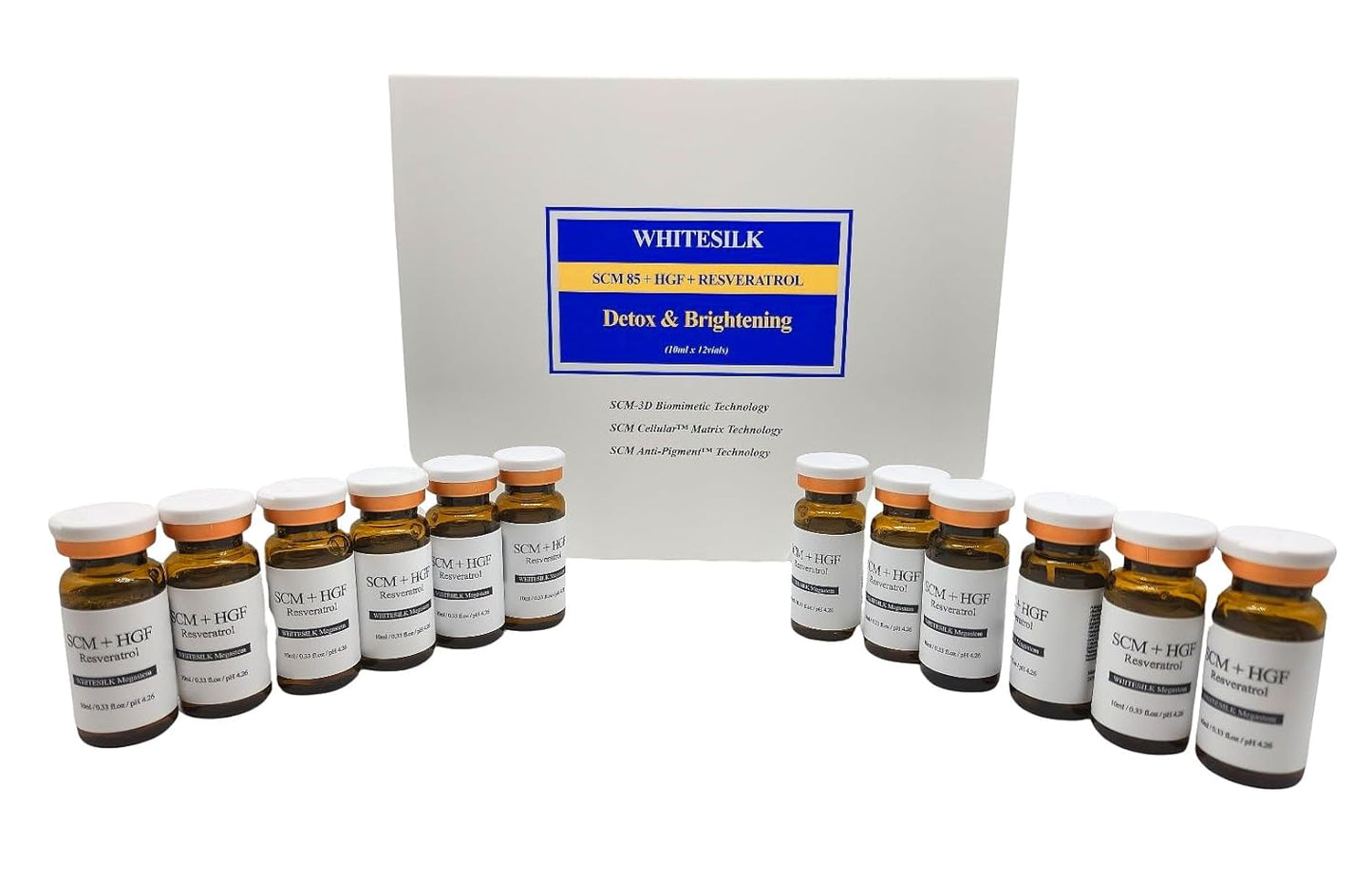 Human Stem Cell & PDRN Anti-Aging Serum - 12 Vials (120ml) for Youthful, Radiant Skin