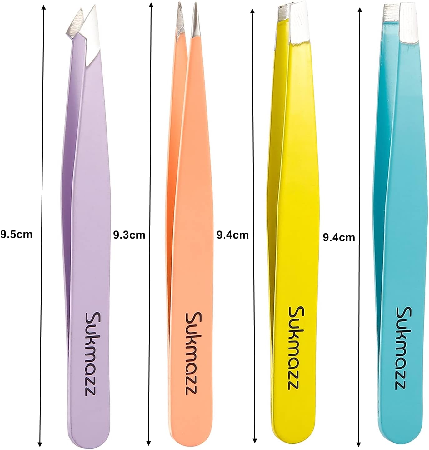 Eyebrow Tweezers Set - Precision Tweezers for Ingrown Hair Removal & Eyelash Extensions | Ideal for Plucking