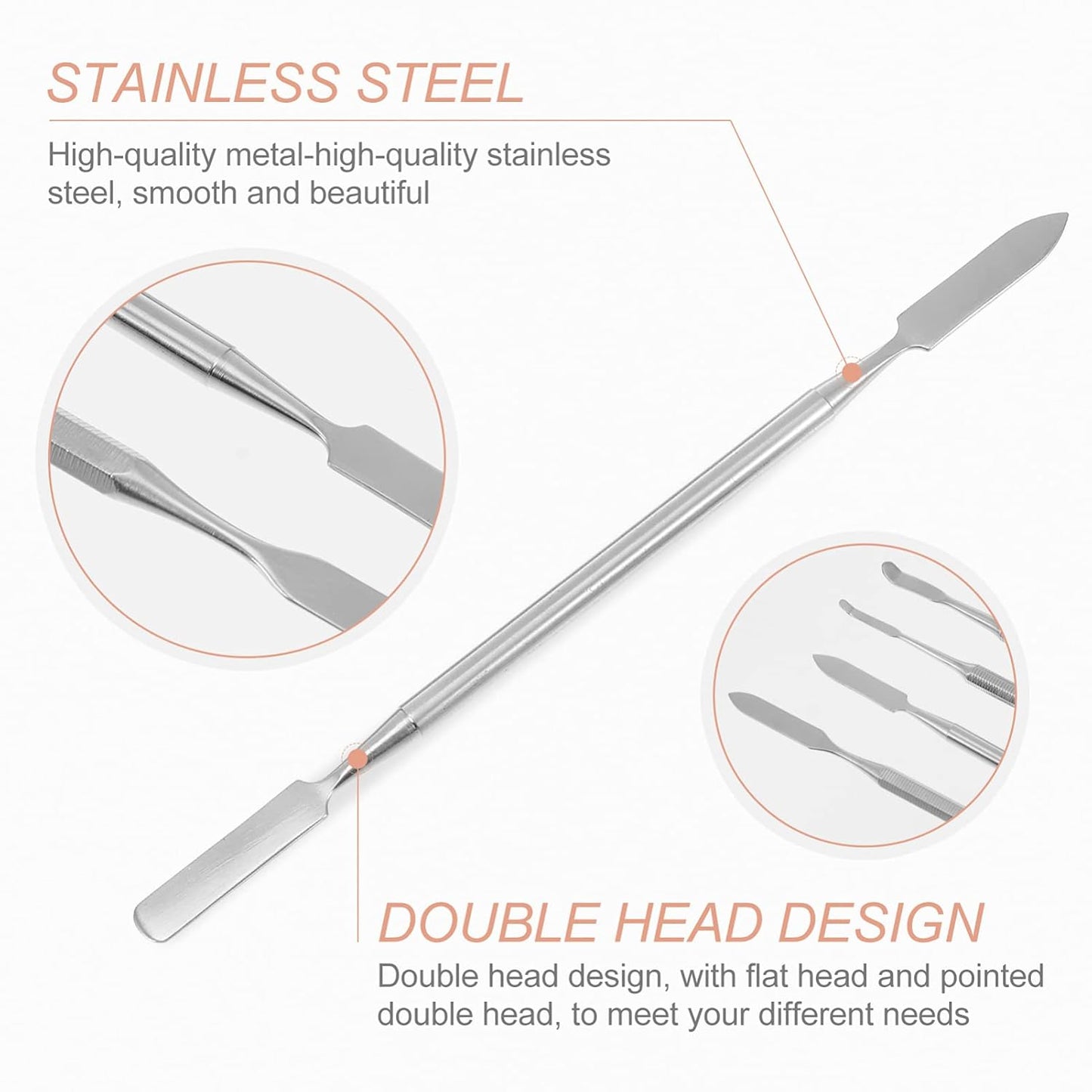 Stainless Steel Depotting Spatula Set - 4 Makeup Tools for Mixing Cosmetics | Durable & Easy to Clean