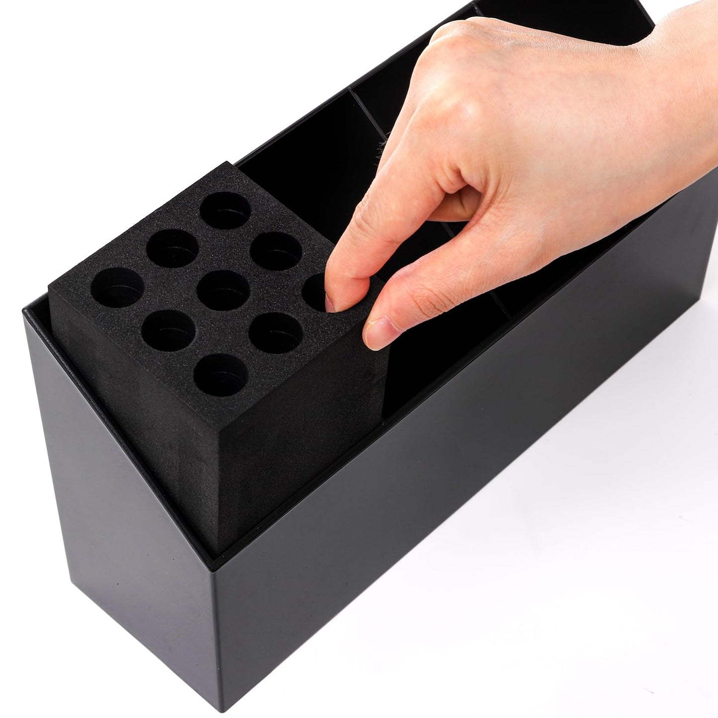Hedume Hair Scissors Large Storage Box, Hair Salon Supplies Accessories Tool Station Desk Organizer Case, Salon Shear Holder, Professional Hairdressing Combs, Clips, Brushes Storage Racks Tool Box